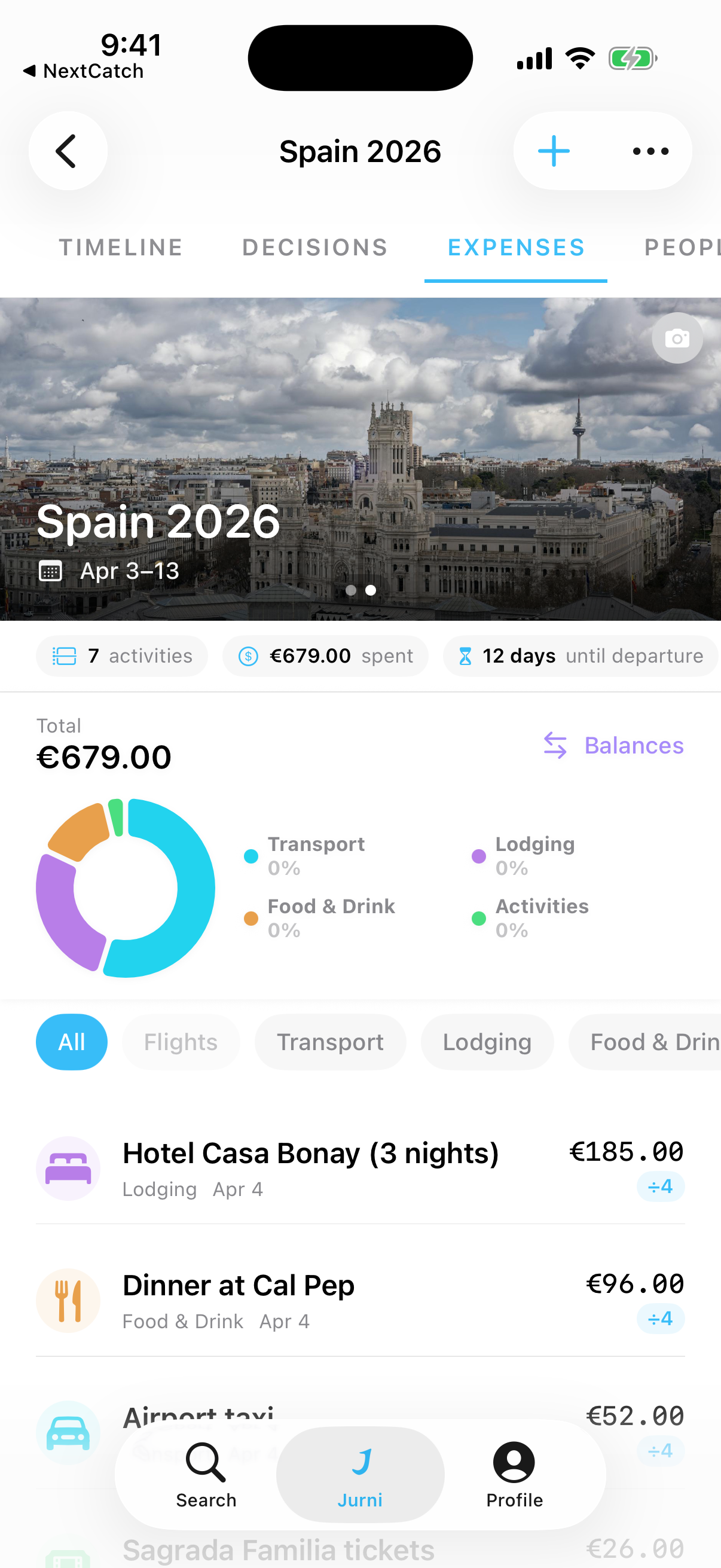 Expense splitting